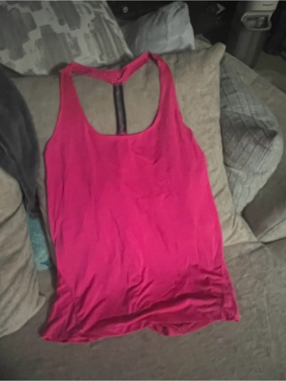 Avia Women's Pink Racerback Scoop Neck Stretch Activewear Tank Top